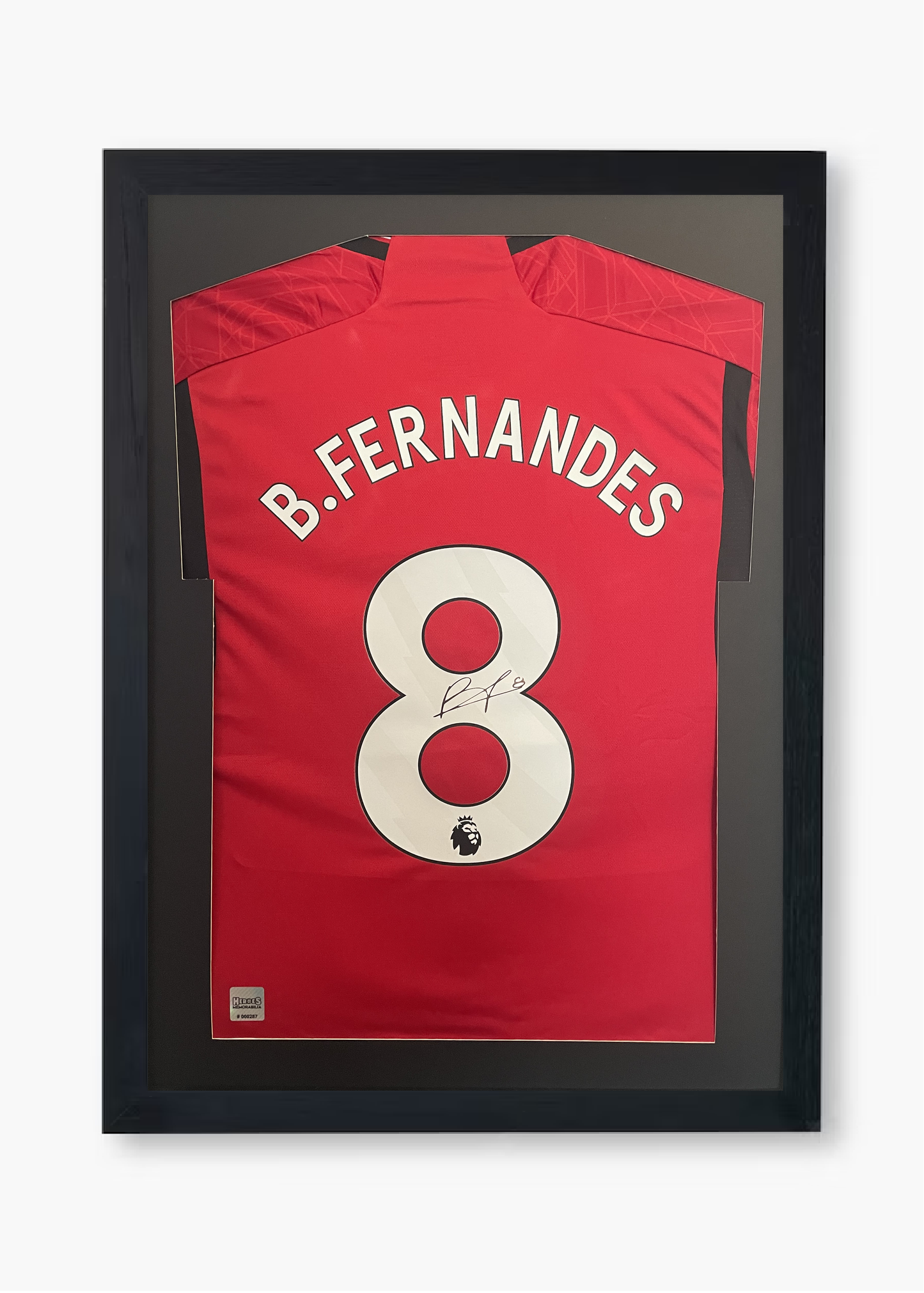 Bruno Fernandes Signed Manchester United 2023/24 Framed Home Shirt with COA