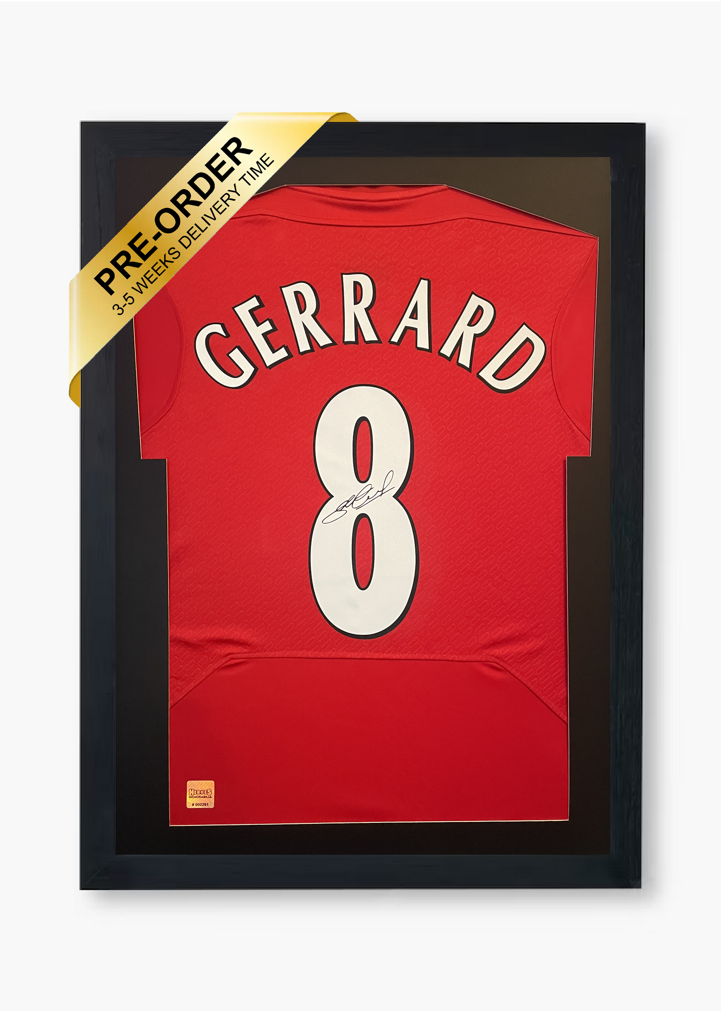 Steven Gerrard Signed Liverpool 2004/05 Framed Home Shirt with COA