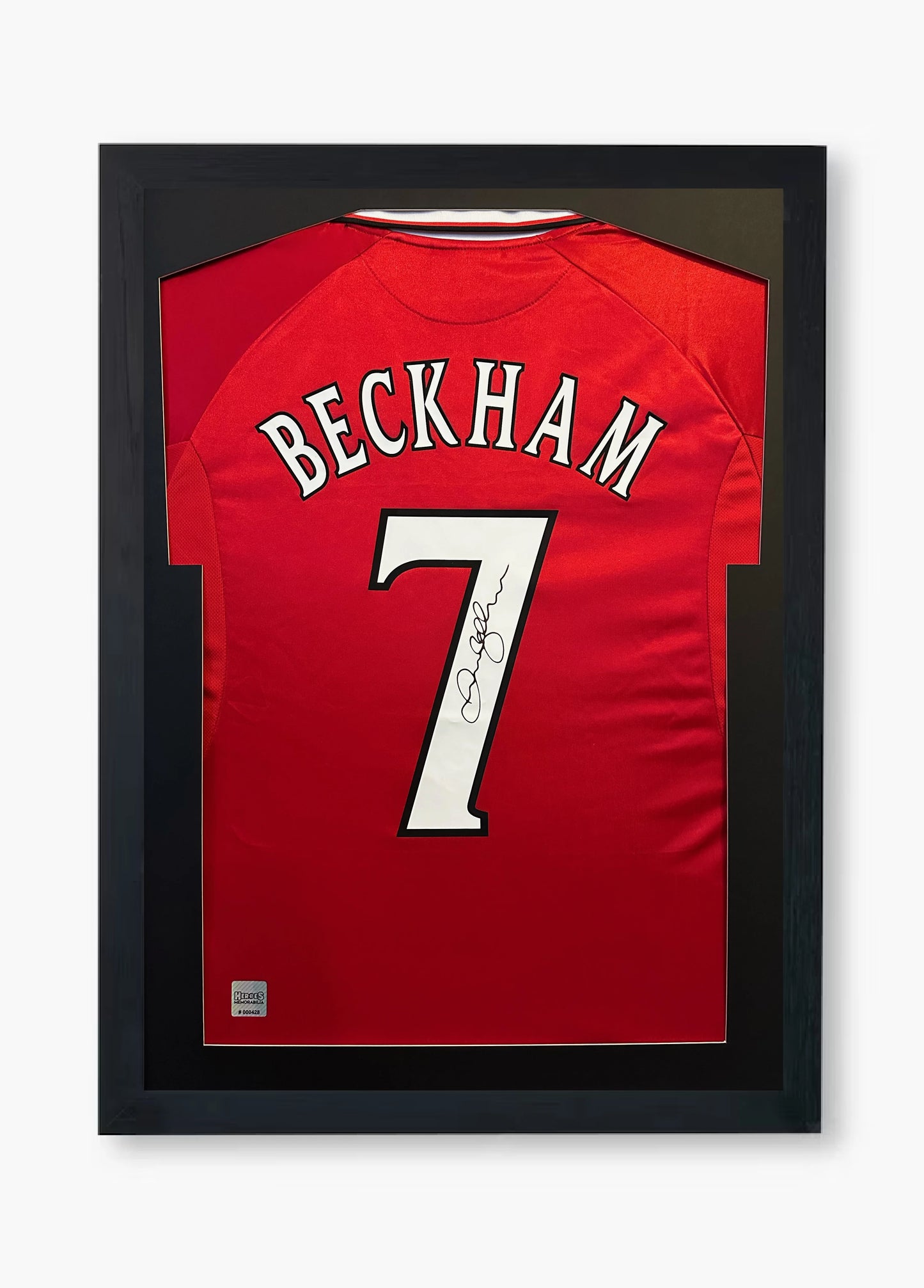 David Beckham Signed Manchester United 1998/99 Framed CL Home Shirt with COA