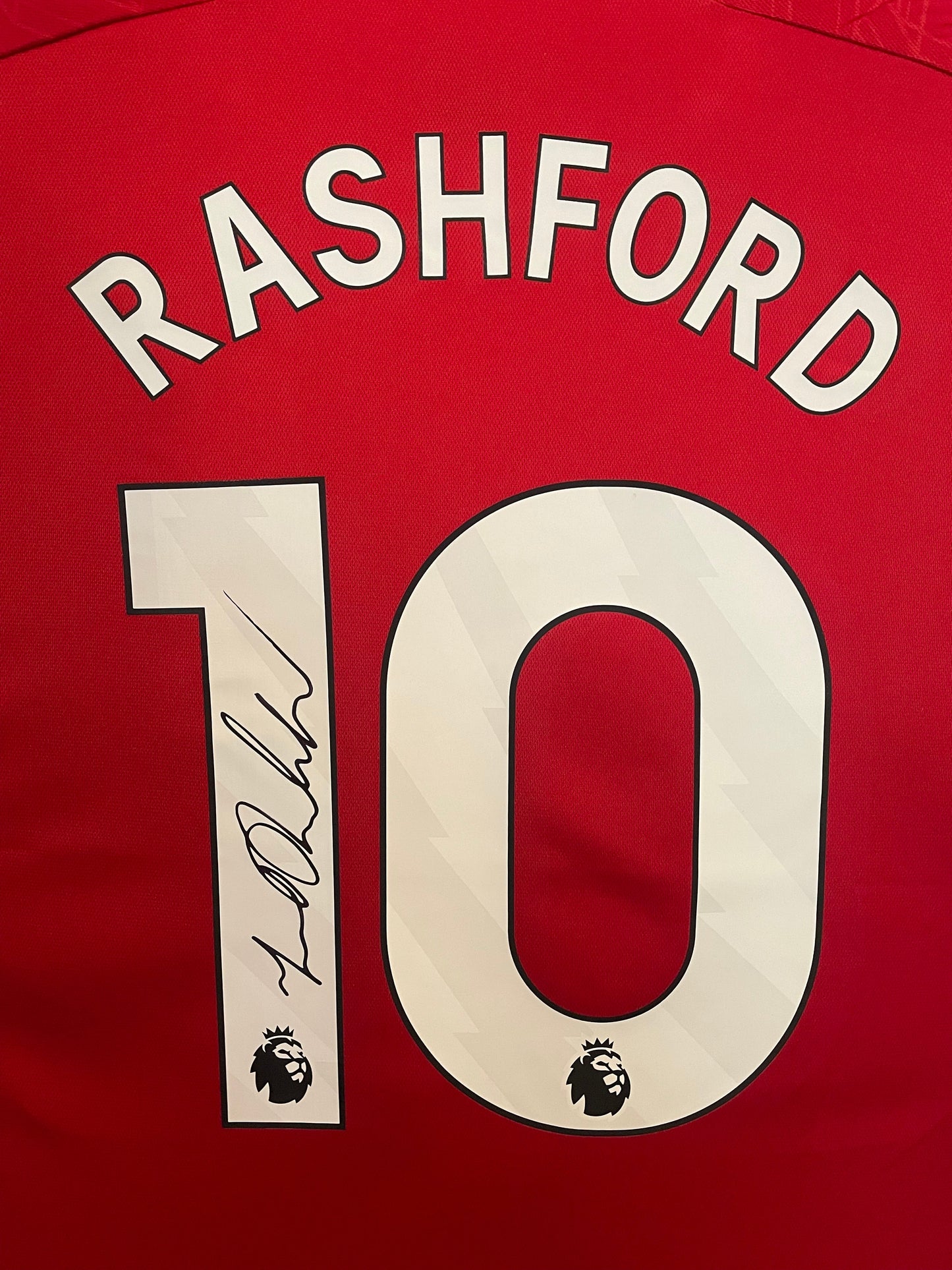 Marcus Rashford Signed Manchester United 2023/24 Framed Home Shirt with COA