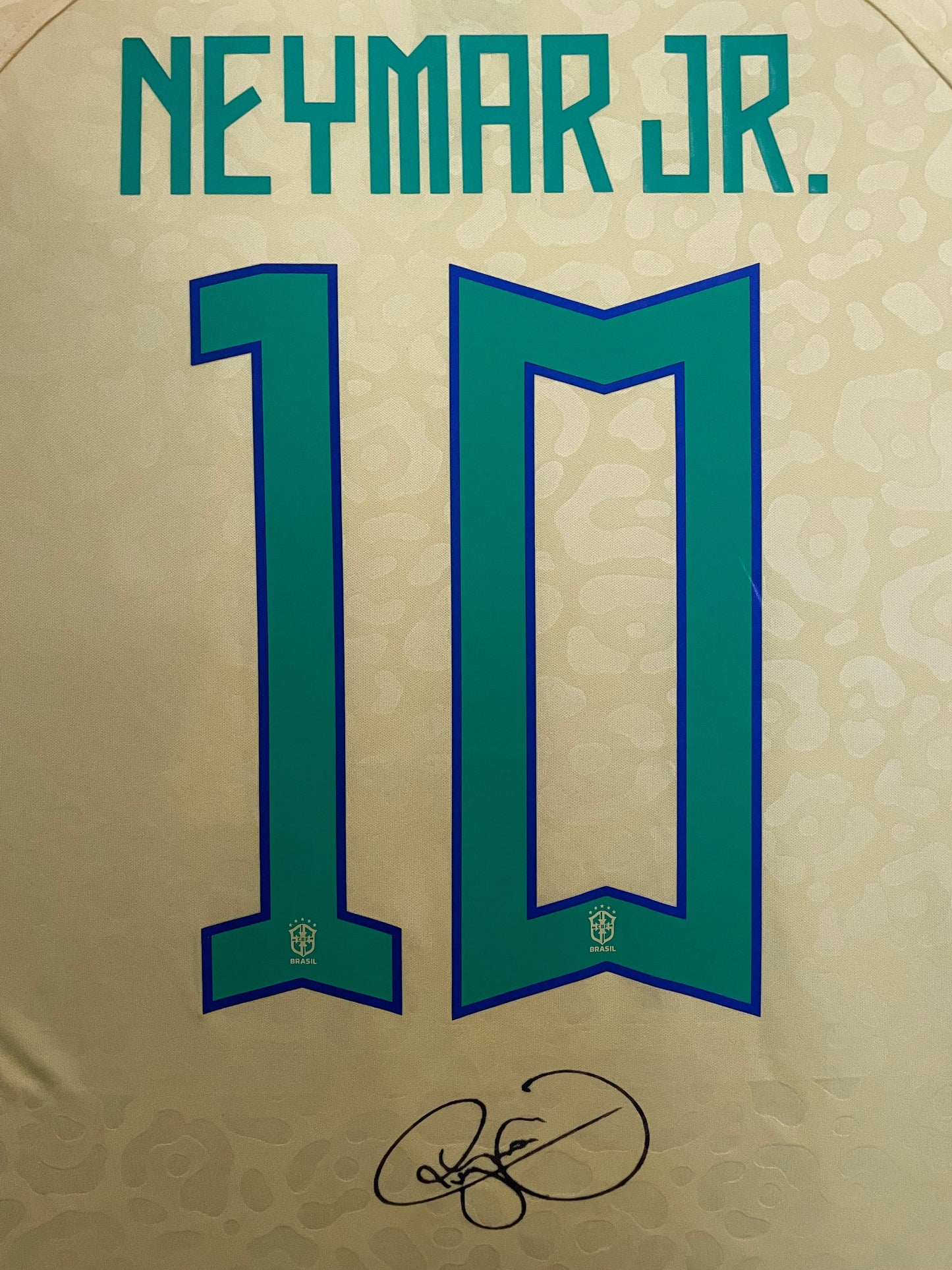 Neymar Jr Signed Brazil 2022/23 Framed World Cup Home Shirt with COA