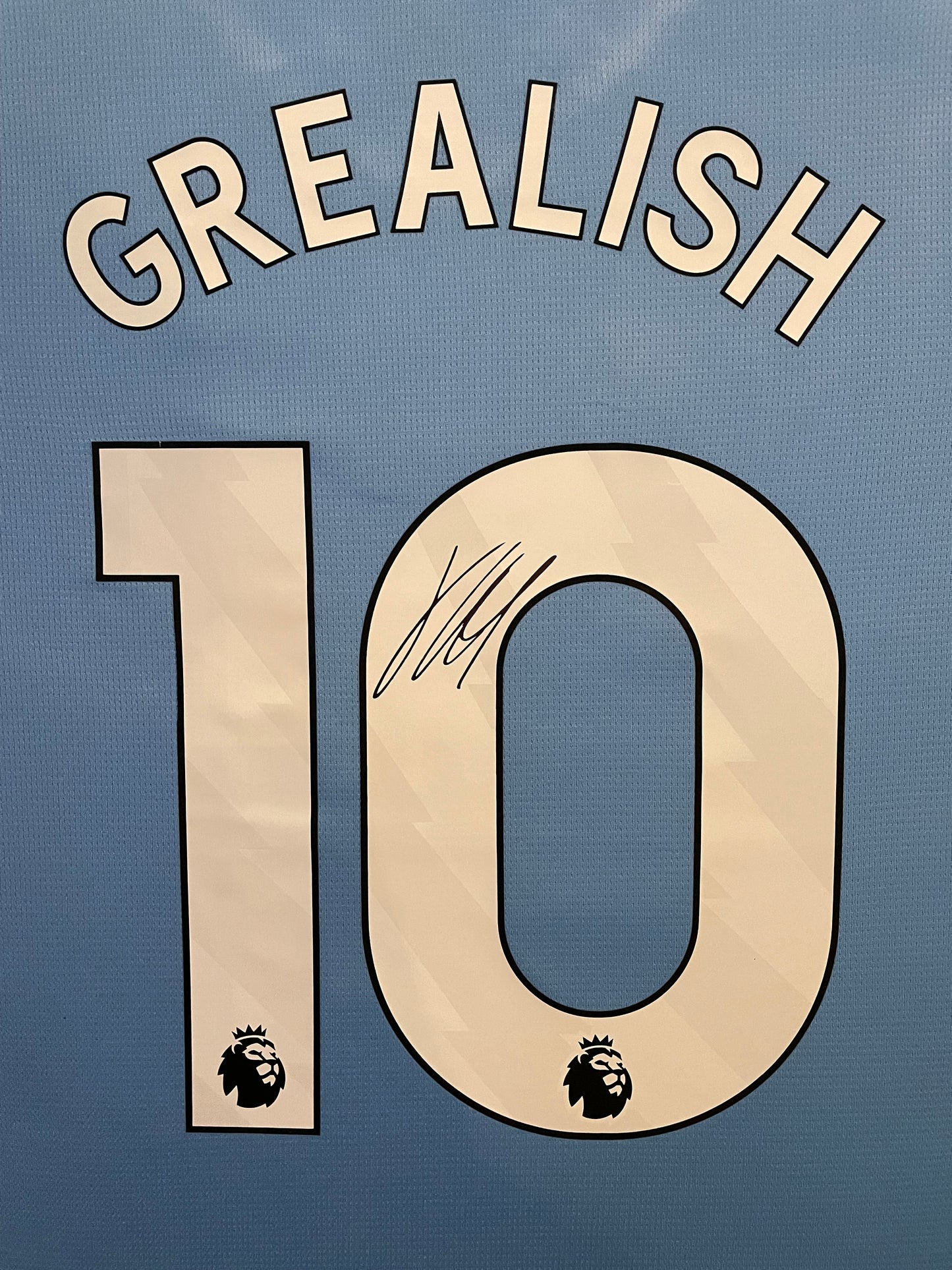 Jack Grealish Signed Manchester City 2023/24 Framed Home Shirt with COA