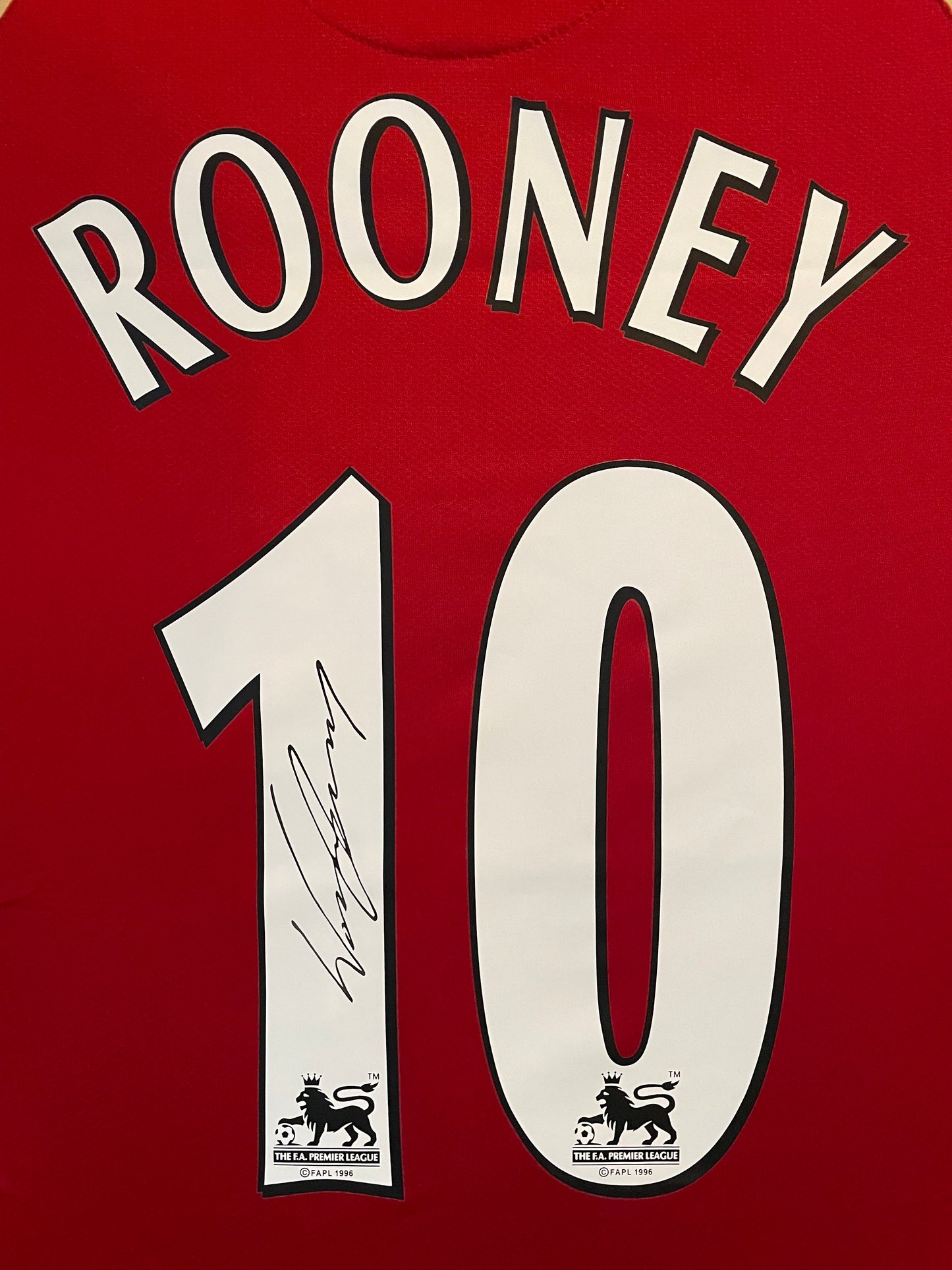 Wayne Rooney Signed Manchester United 2007 Framed Home Shirt with COA