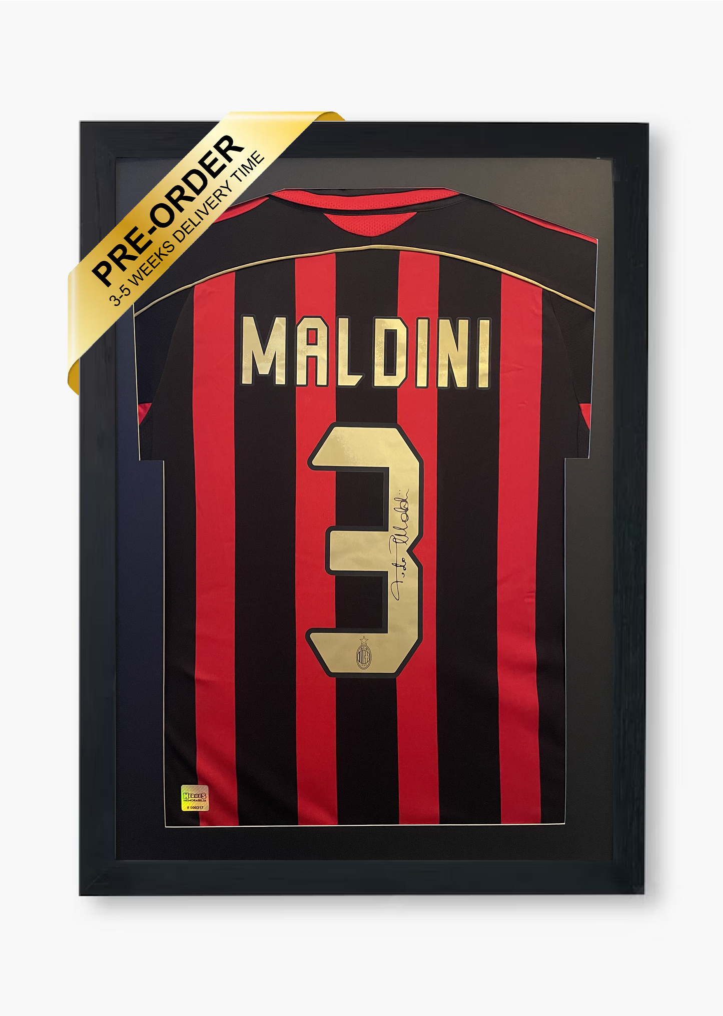 Paolo Maldini AC Milan 2006/07 Signed Framed Home Shirt with COA