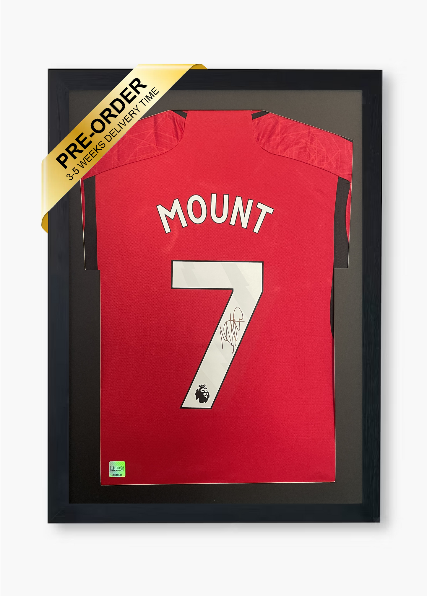 Mason Mount Signed Manchester United 2023/24 Framed Home Shirt with COA