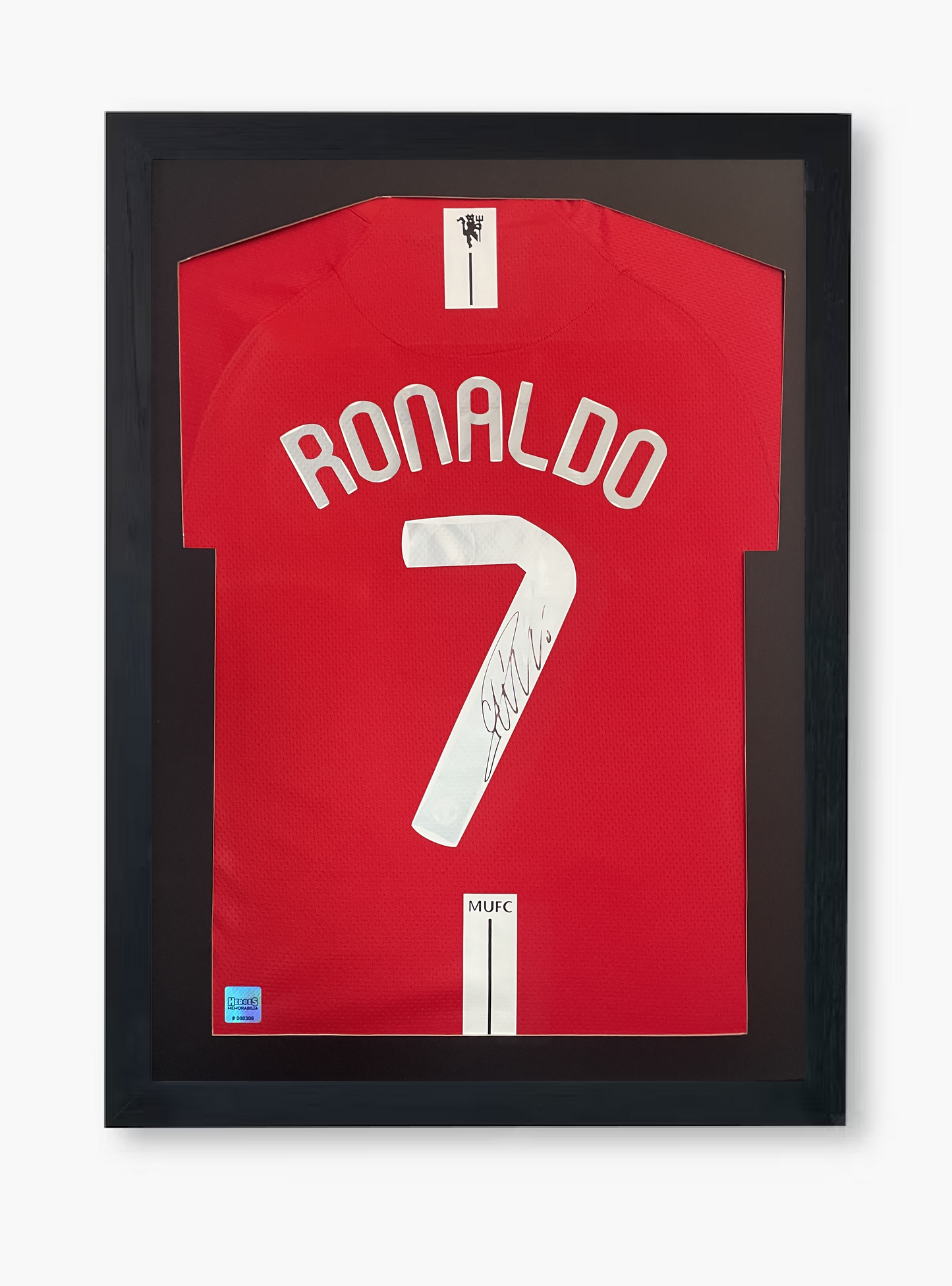 Cristiano Ronaldo Signed 2008 Manchester United Framed CL Home Shirt with COA