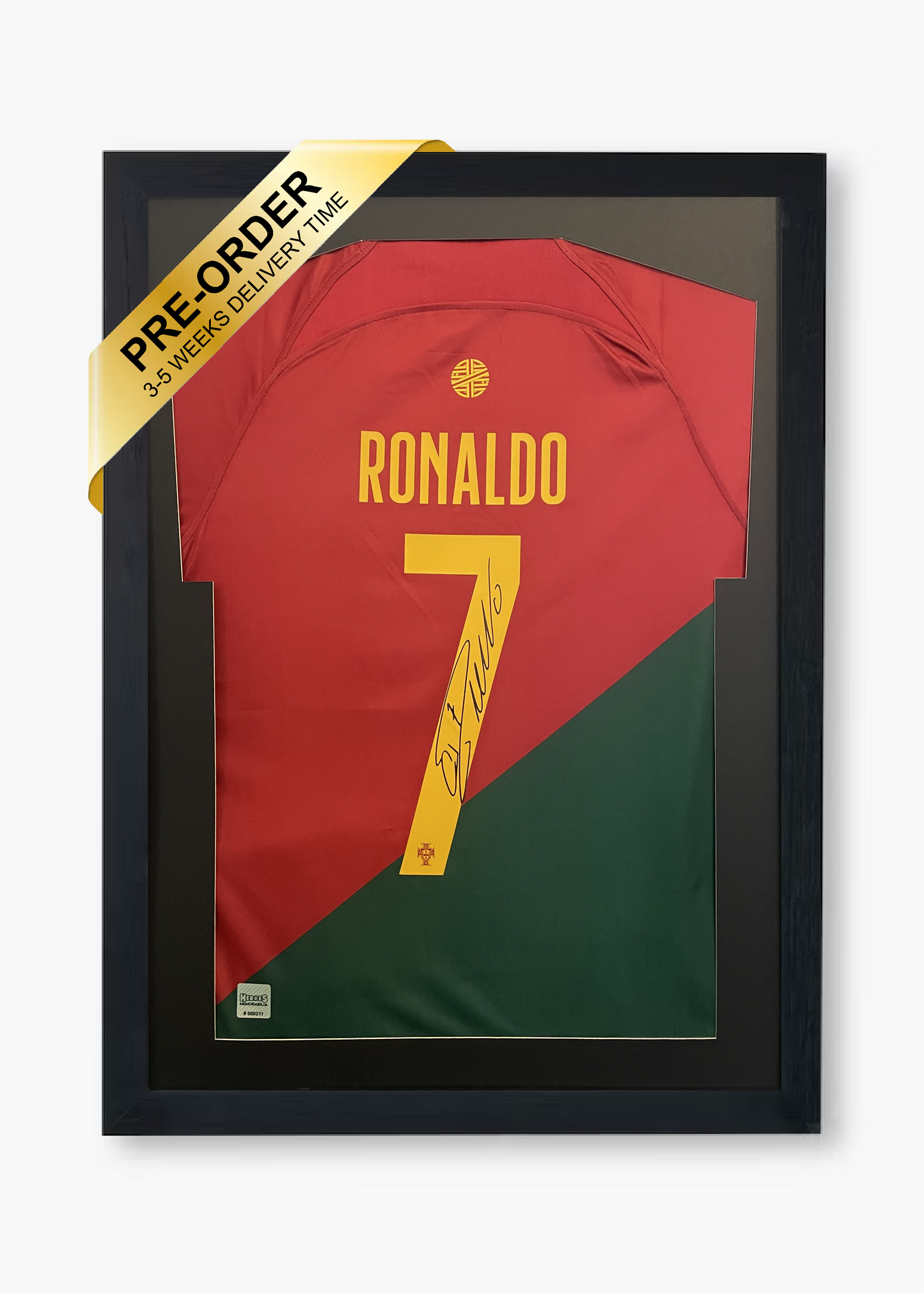 Cristiano Ronaldo Signed Portugal 2022/23 Framed World Cup Home Shirt with COA