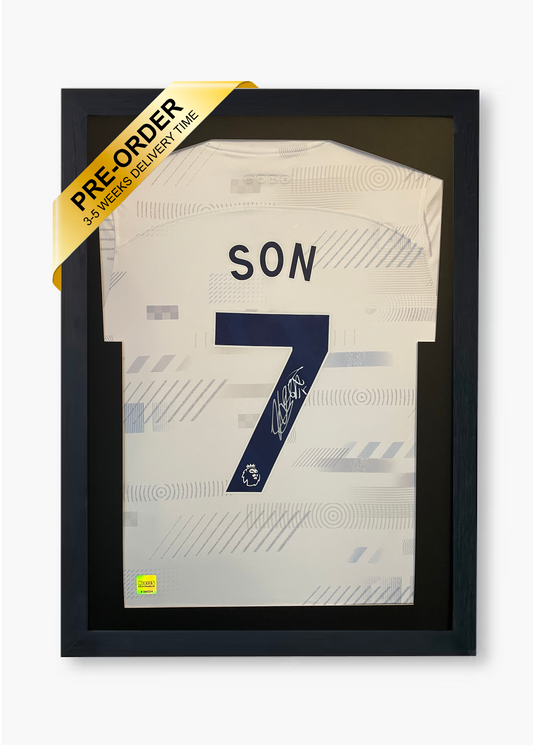 Son Heung-min Signed Tottenham 2023/24 Framed Home Shirt with COA