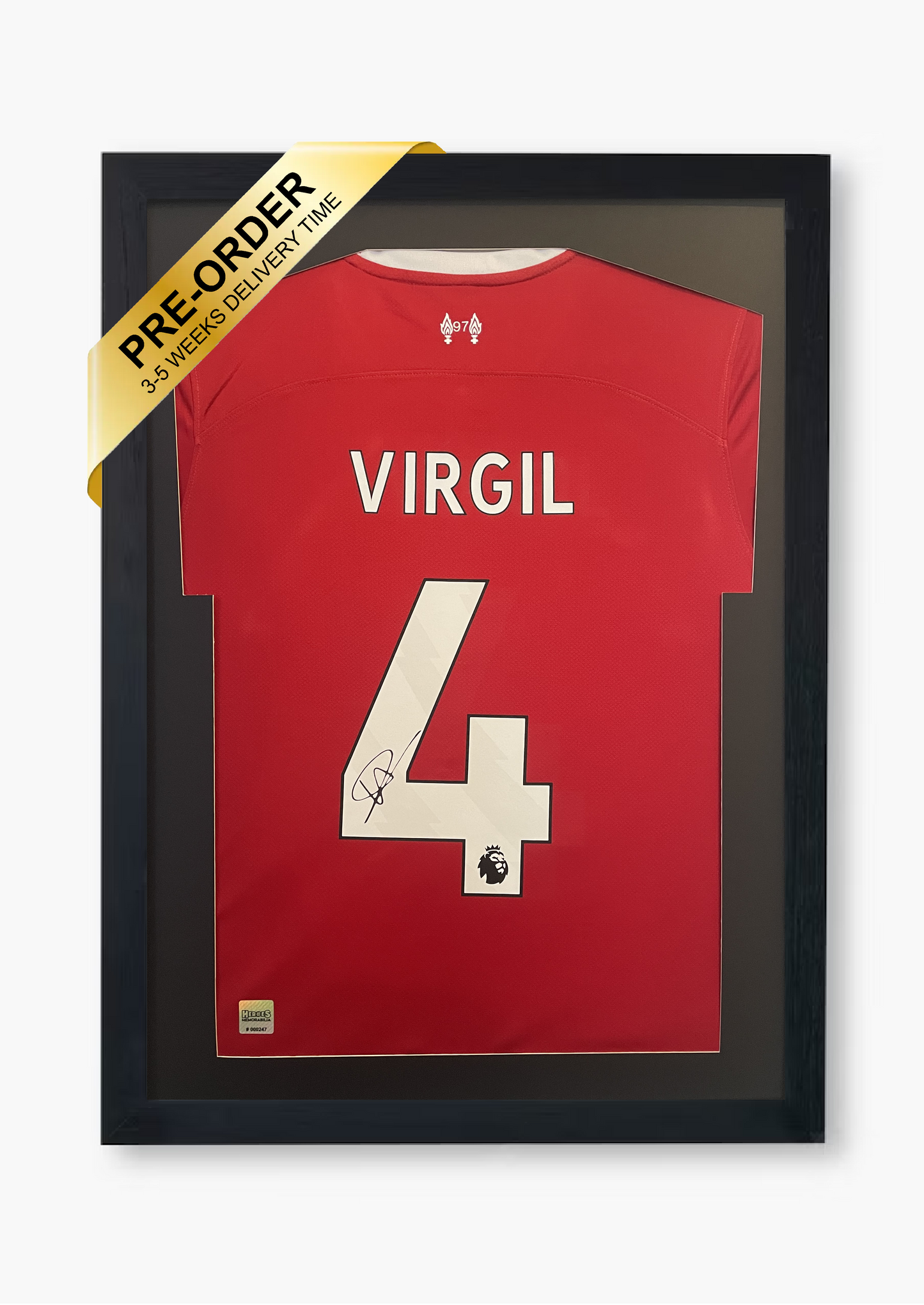 Virgil van Dijk Signed Liverpool 2023/24 Framed Home Shirt with COA